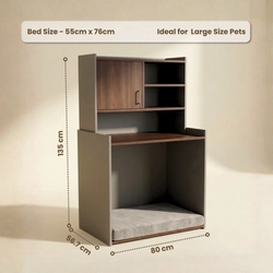 Console Table with Shelving and Pet Bedding on Rent - View 3