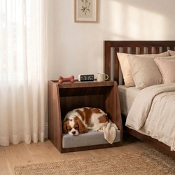 Bed Side Table with Pet Bedding on Rent - View 1