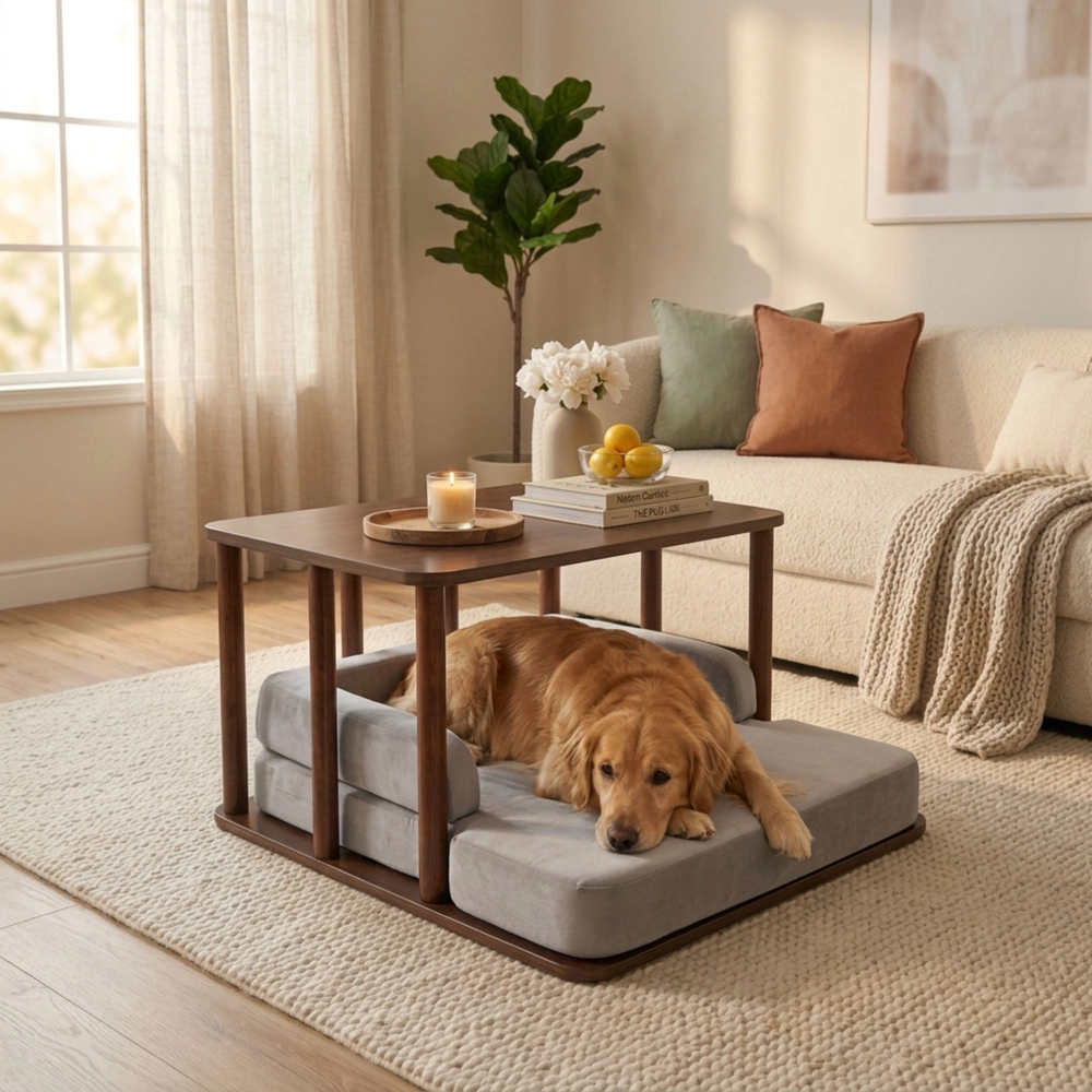 Center Table with Pet Bedding on Rent - View 1