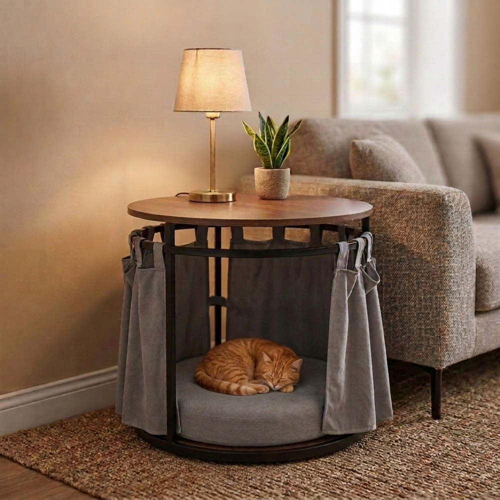 Living Room Console Table with Pet Bedding on Rent - View 1