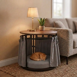 Living Room Console Table with Pet Bedding on Rent - View 1